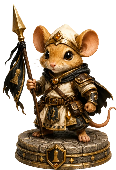 An armored mouse soldier
